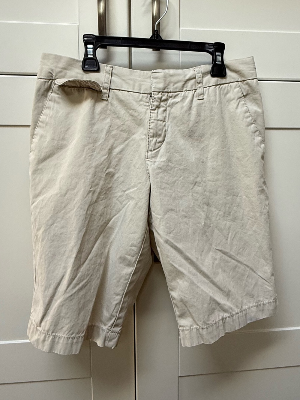 Merona Khaki Chino Shorts Cotton Chino Flat Front Size 4